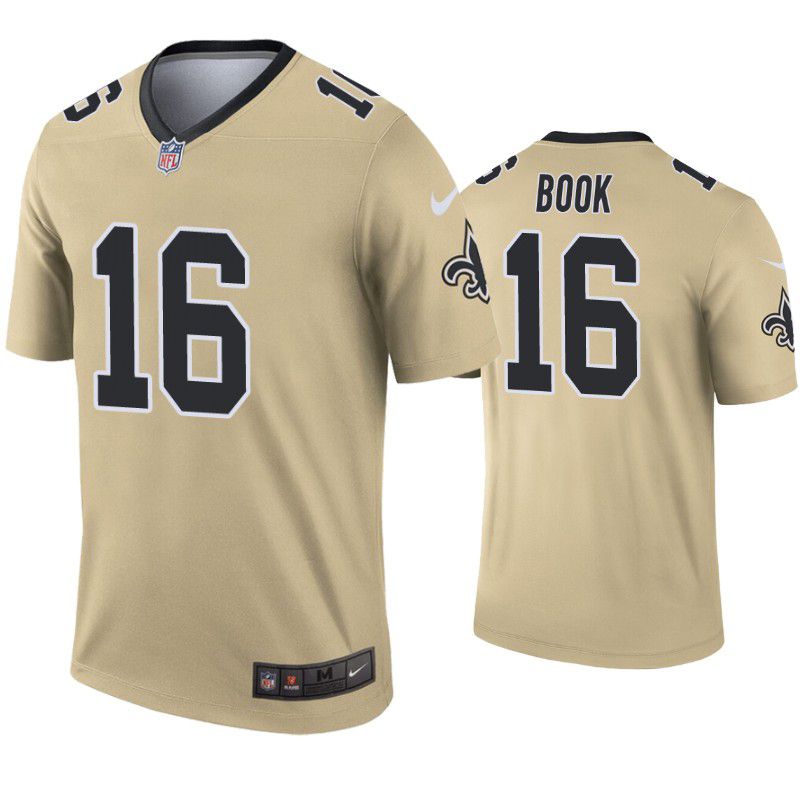 Men New Orleans Saints #16 Ian Book Nike Gold Inverted Legend NFL Jersey